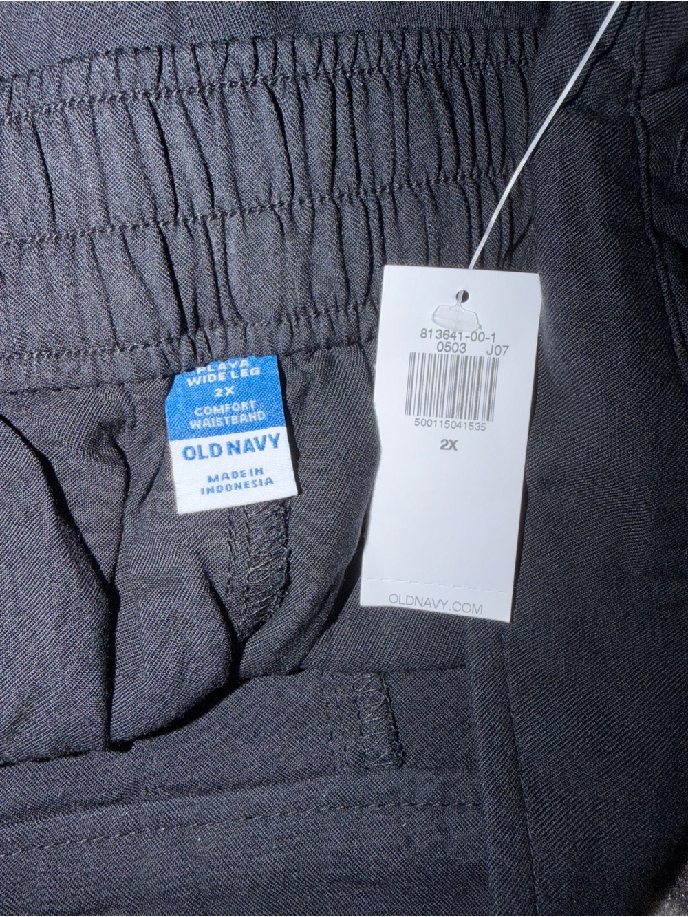 Old Navy Black Elastic Waist Wide-Leg Pants